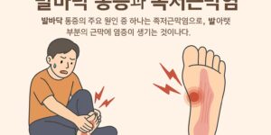 발바닥 통증과 족저근막염 설명