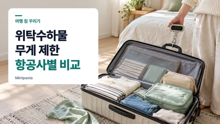 비행기 위탁수하물 무게 제한 – 항공사별 무료 허용량과 32kg 기준 (2026년)