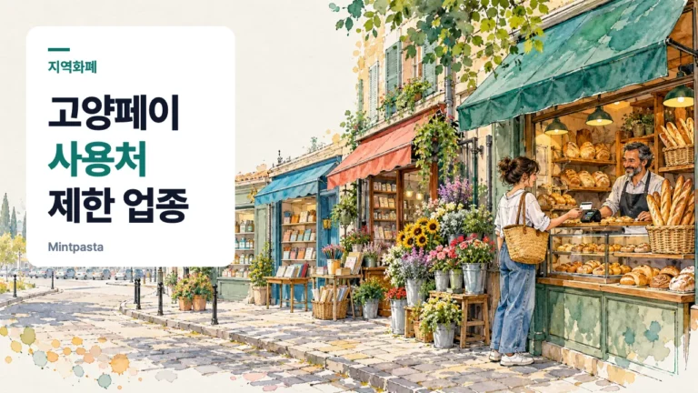 고양페이 사용처 2026년 기준 – 연매출 12억 이하 가맹점, 제한 업종, 인센티브 확인법