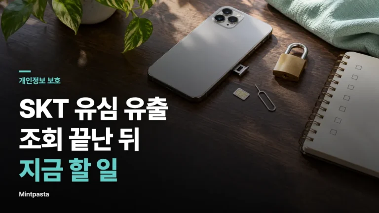 SKT 개인정보 유출 조회 – 조회 종료 뒤 지금 할 수 있는 보호 조치